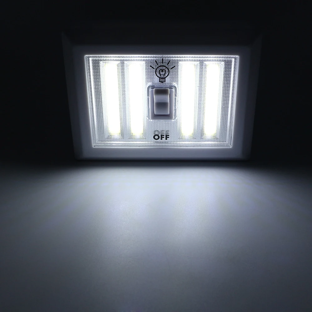 

7W Novelty COB LED Night Light High Brightness Switch ON/OFF AA Battery Operated Lamp for House Closet/Bedroom 25
