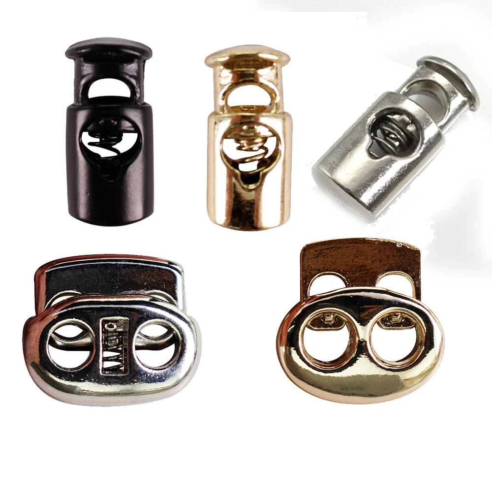 

10pc METAL Stopper Toggle Buckle Rope Clamp Cord Locks Drawstring Stops End Button with 4mm holes Sew OnClothes BagShoes NK355