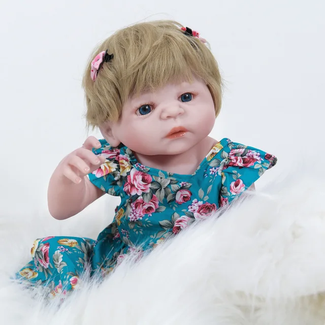 Reborn 55CM Soft Silicone Reborn Baby Dolls Vinyl Toys Big Dolls For
