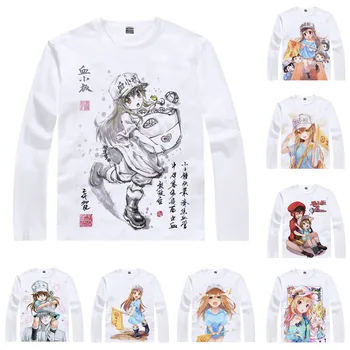 

Platelet Kesshoban T Shirt Cells at Work Hataraku Saibo Saibou Men T-shirt Casual Vintage TShirt Printed Long Sleeve Shirts