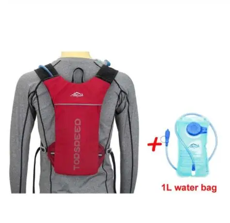Местная Сумка для бега льва, рюкзак для бега на велосипеде, рюкзак для гидратации, мужская спортивная сумка, водонепроницаемый рюкзак для езды на велосипеде - Цвет: Red with water bag