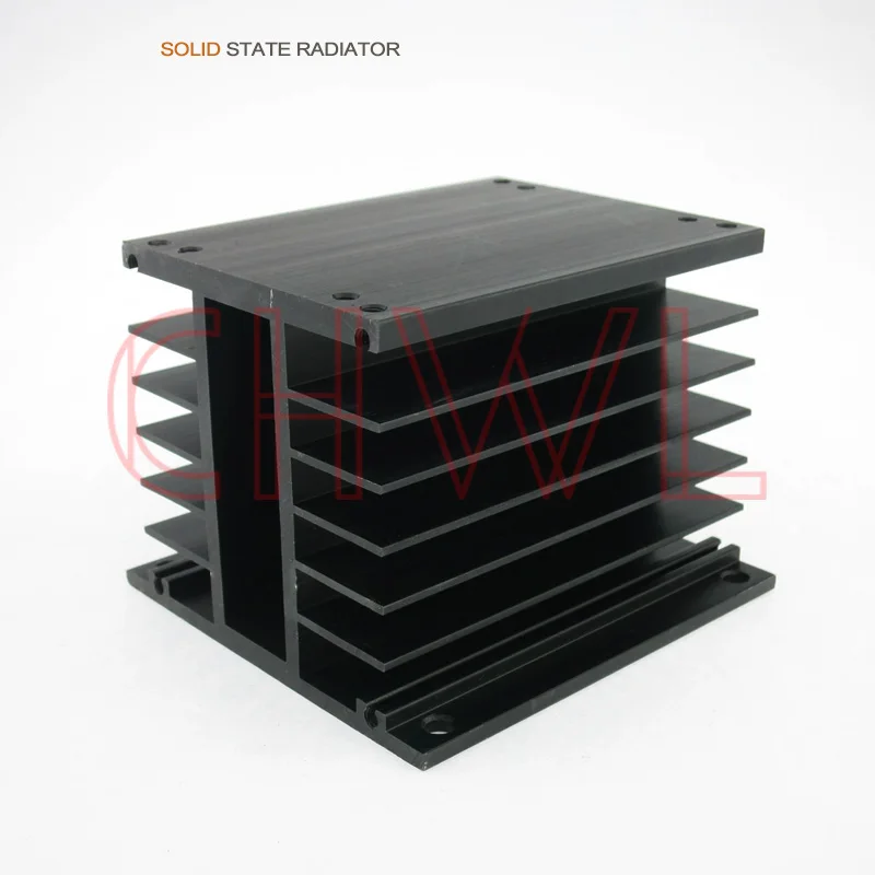 

1pc AH-105B Three Phase Solid State Relay Aluminum Heat Sink Dissipation Radiator Black Newest