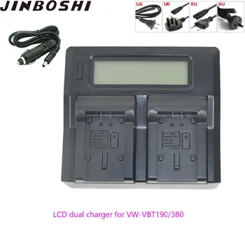

JINBOSHI LCD Dual Channel Charger For VW-VBT190 VW-VBT380 HC-V110 V160 V180 W570 W580 W850 WX979 WX90 WX970 WX990 WXF990 WXF999