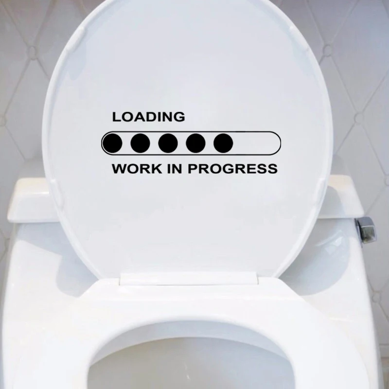 Black English creative DIY wall stickers toilet stickers can be removed