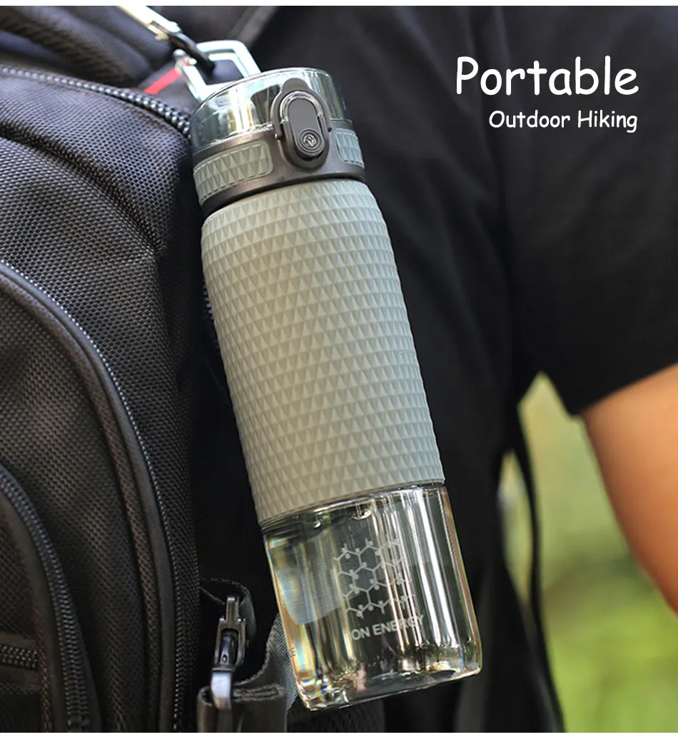 UZSPACE 500ml Tritan Sports Water Bottles Creative Portable buckle Lemon fruit tea Filter Shaker Drink Bottle For Water BPA Free5055-5056-5057_05