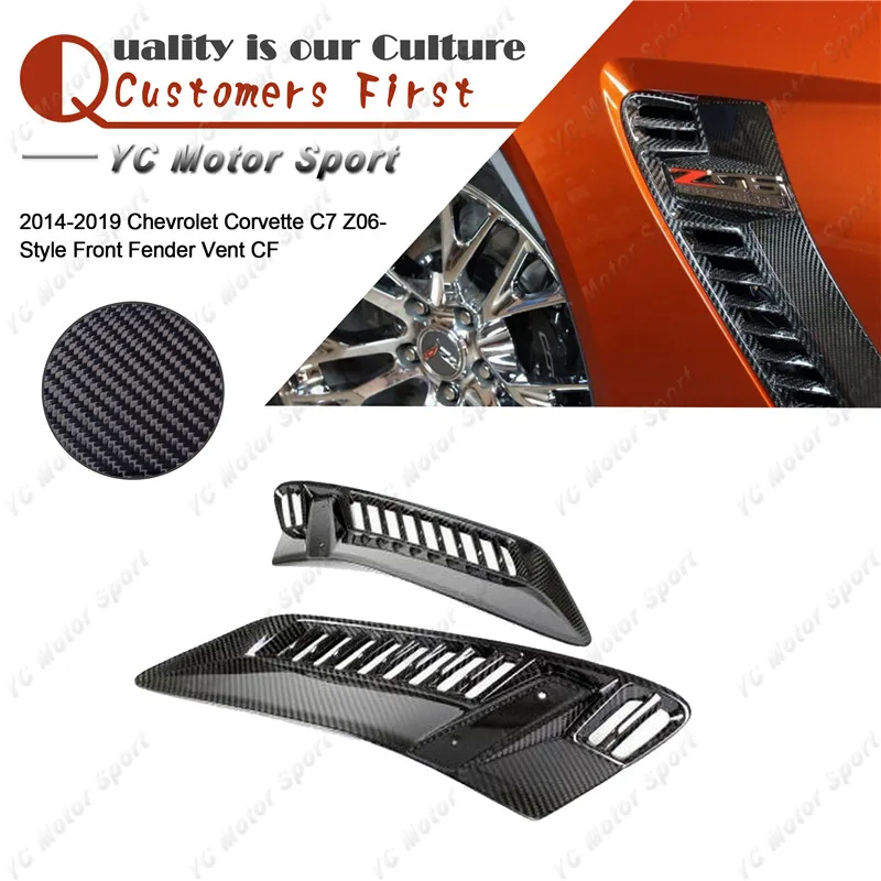 

Car Accessories Carbon Fiber Front Fender Vent Fit For 2014-2019 Corvette C7 Z06-Style Front Fender Vent Intake