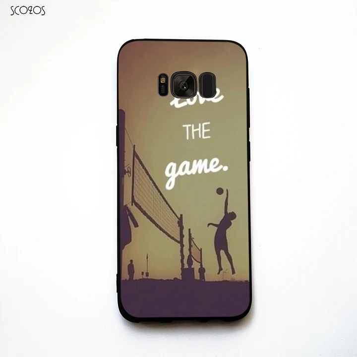 SCOZOS Love The Game Volleyball Phone Case For Samsung Galaxy S6 S7 Edge S8 Plus J5 J7 A3 A5 A7 2016 Note 8 |
