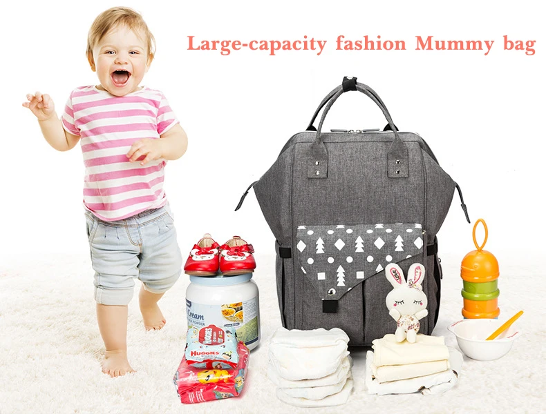 Fashion Mummy Maternity Nappy Bag Large Capacity Baby Diaper Bag Travel Backpack Designer Nursing Bag for Baby Care