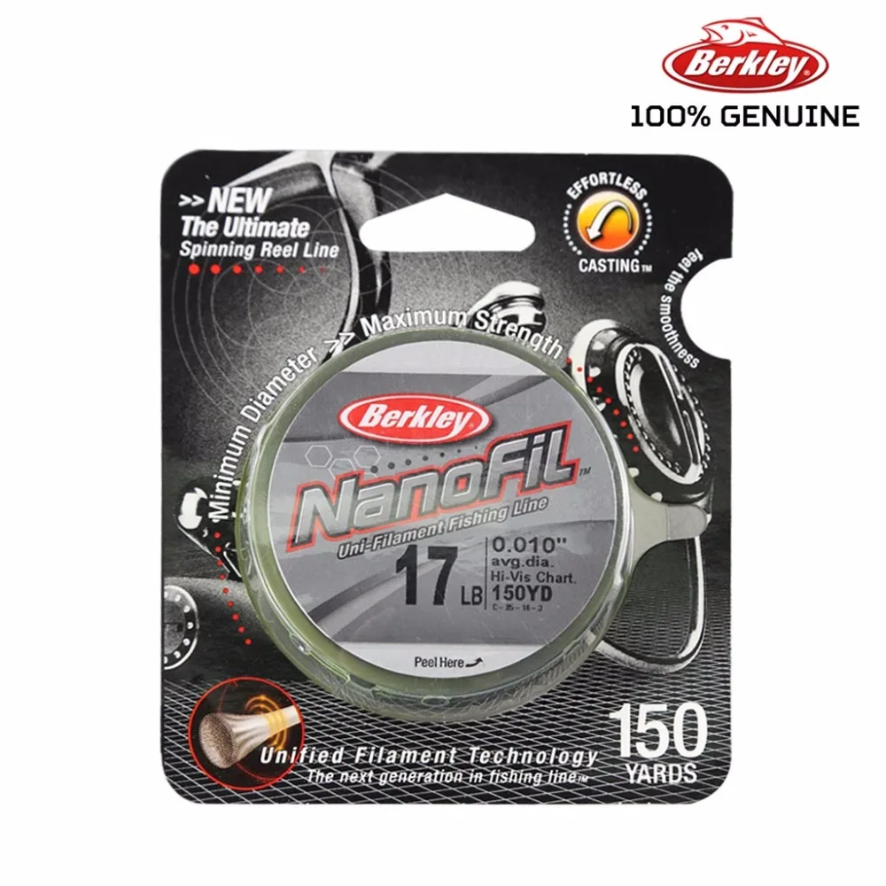 Original Berkley Brand Nanofil 150Yd 137M Fishing Line Hi-Vis