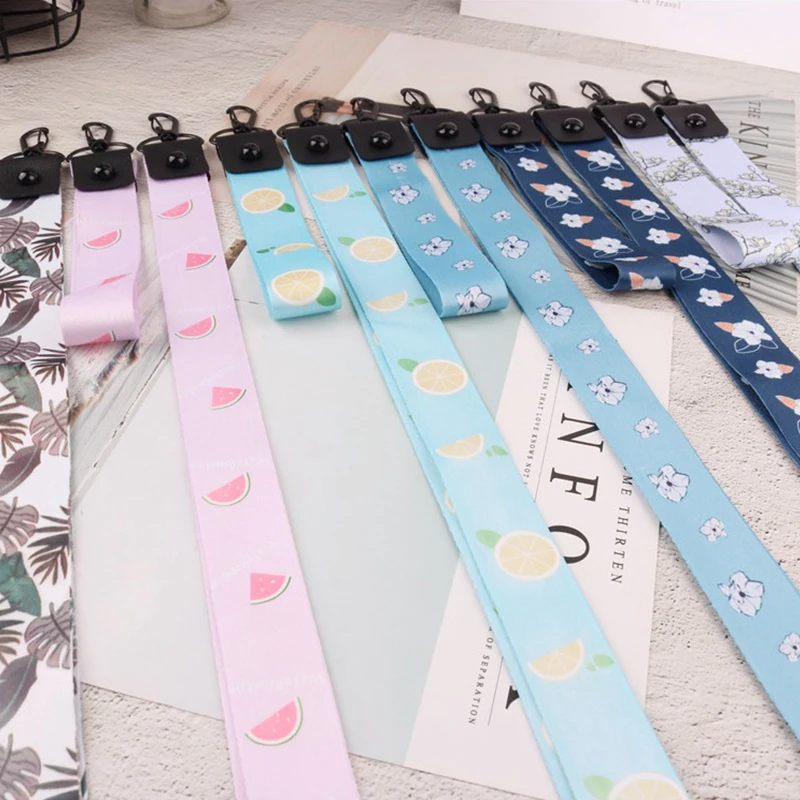 

Cartoon Cute Cat Key Lanyard ID Badge Holders Phone Neck Straps With Keyring for Huawei for keys ID Card Mobile Phone Straps