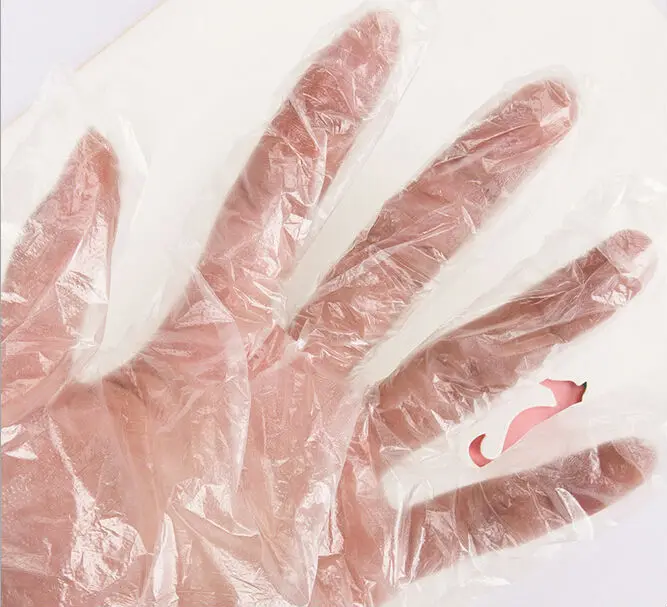 100PCS Eco-friendly Disposable Gloves PE Beauty Household hygiene Restaurant BBQ Plastic Multifuctional Gloves Food AU146