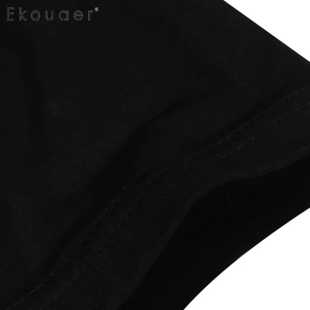 Ekouaer Женская Длинная свободная ночная рубашка однотонная с v-образным вырезом лоскутные ночные рубашки с длинным рукавом весенняя Осенняя ночная рубашка спальное платье домашняя одежда