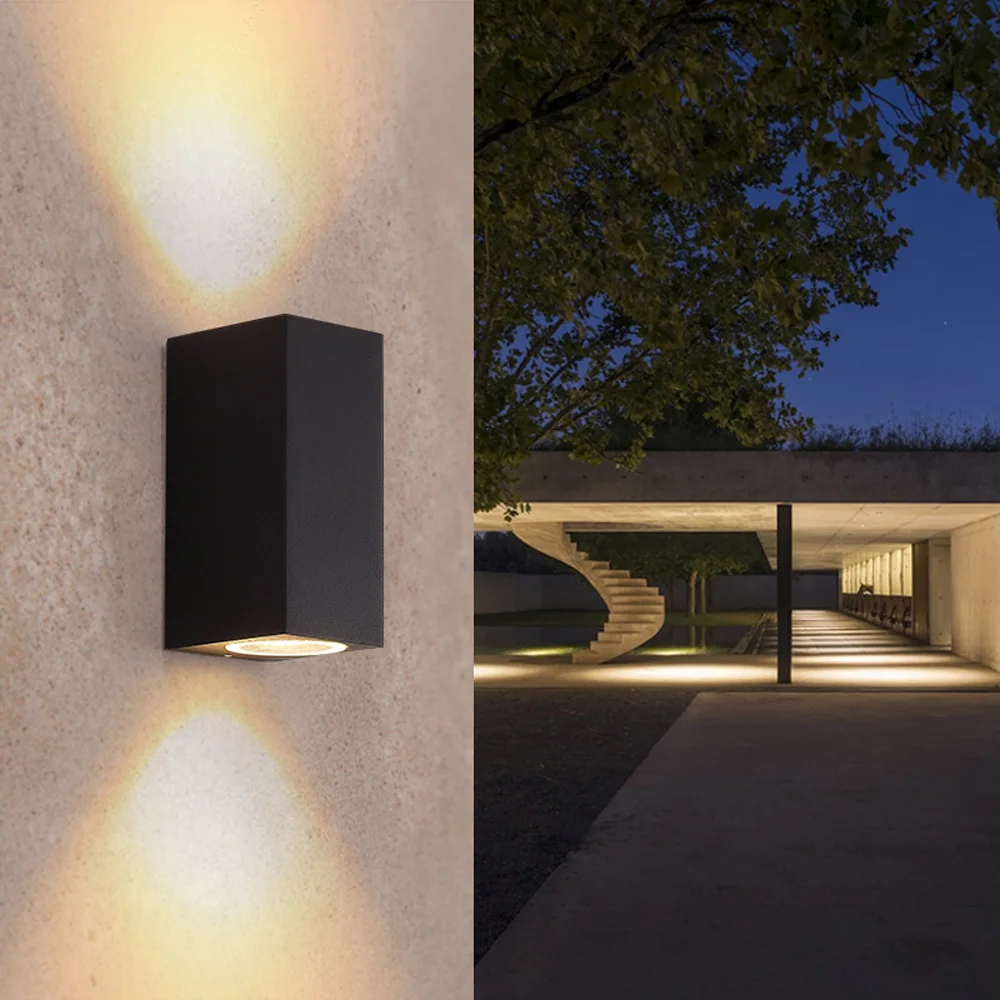 Светодиодный алюминиевый настенный светильник для крыльца, настенный светильник, квадратный наружный настенный светильник, садовый светильник, современный настенный светильник s AC85-265 V