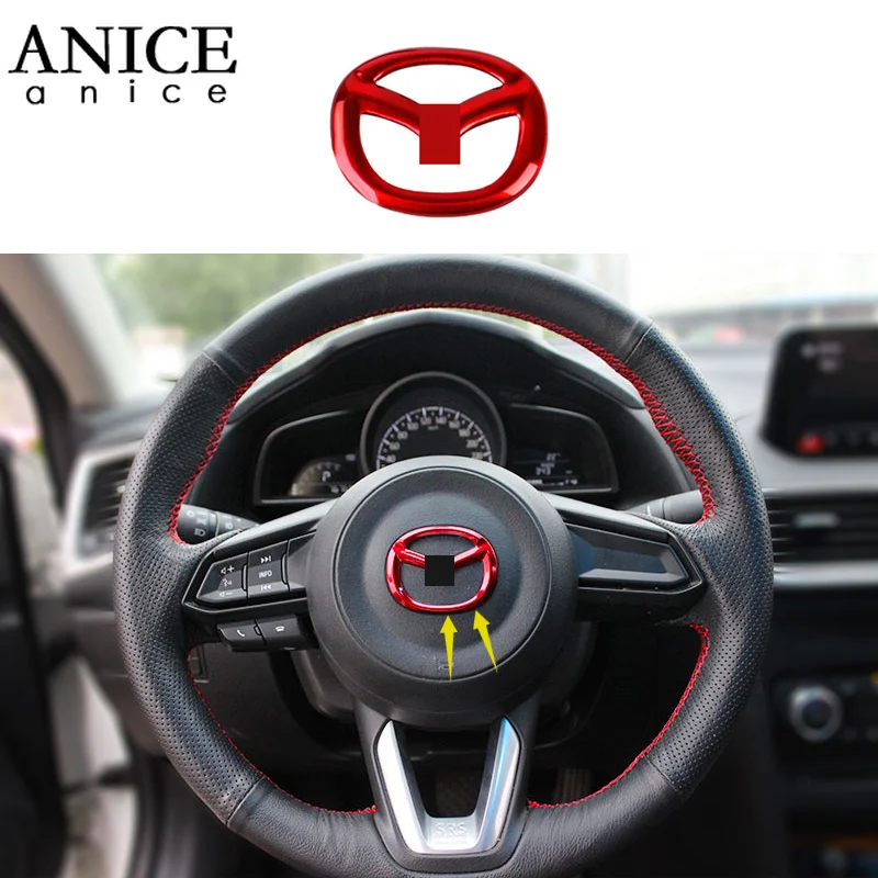 

RED ABS Steering Wheel Center Cover Trim Fit for Mazda3 MAZDA6 MAZDA2 CX-5/CX-3/CX-8/CX-9/MX-5/CX5/CX3/CX8/CX9/MX5
