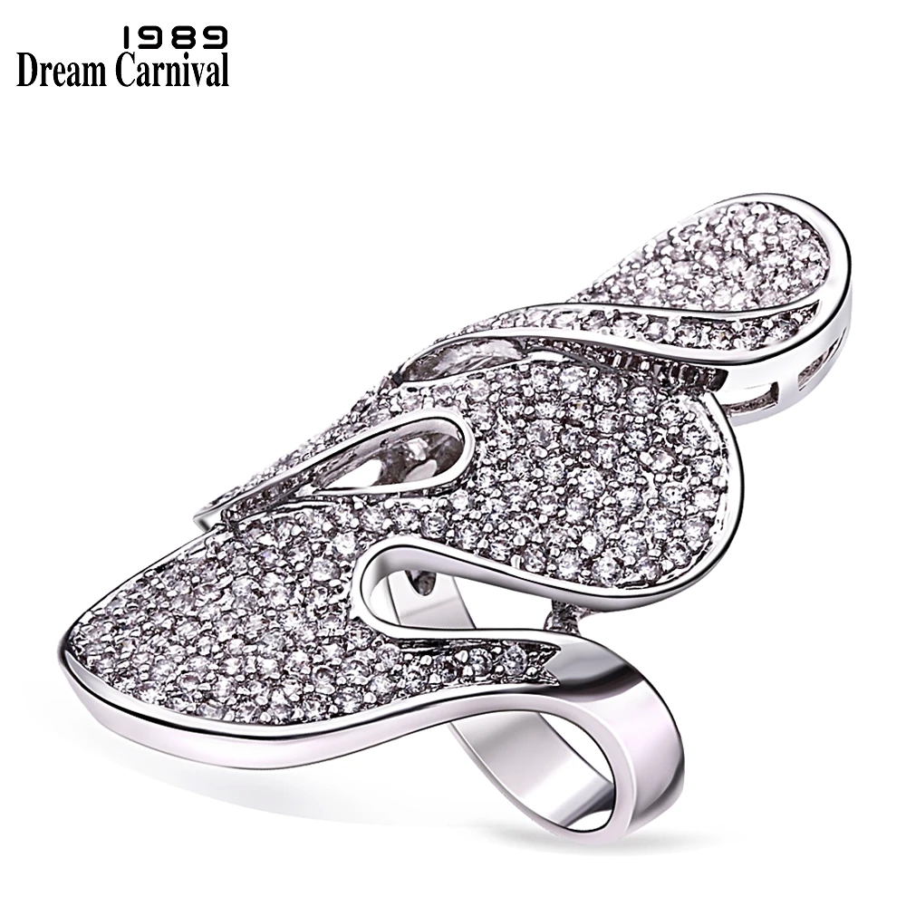 

DreamCarnival 1989 Hot Party Statement Design Paved Cubic zircon Finger ring Fashion Jewelry New Luxury Wedding Ring SJ09405