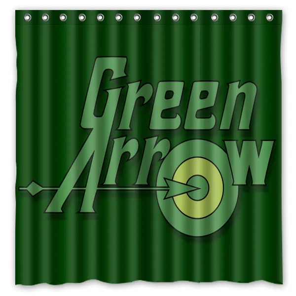 Green Arrow Waterproof Shower Curtain Home Bathroom Curtains with 12 Hooks Polyester Fabric Bath | Дом и сад