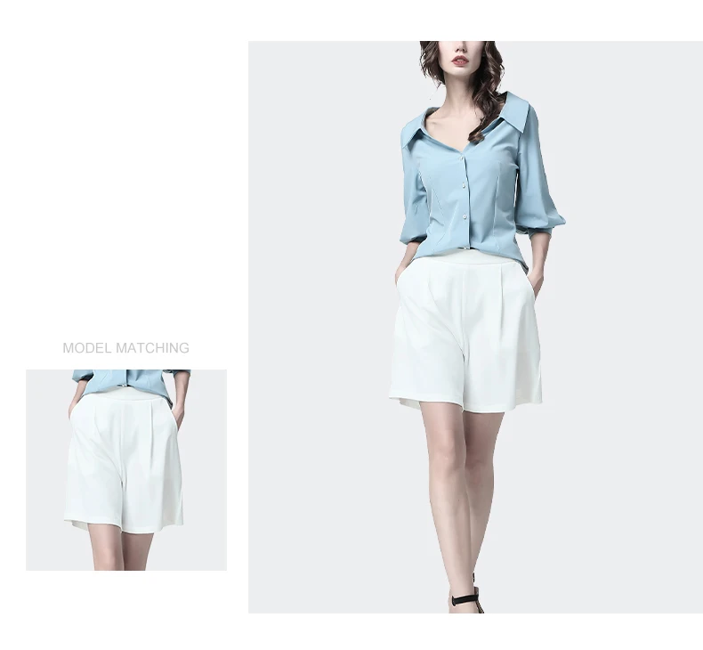 Women Lycra Shirt Puff Sleeve Square Neck Office Wear Shirts New Summer Minority Ladies Stylish Fashion Tops And Blouses
