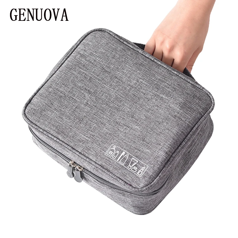 

Men Portable Cosmetic Shaving Organizer Bag Waterproof Large Capacity Wash Multi-function Travel Makeup Wash Bag Four Square Bag