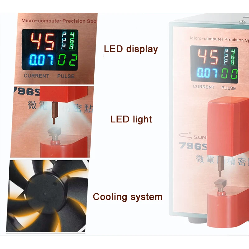 SUNKKO 796SD Spot Welder Intelligent Precision Pulse Spot Welding Machine For Metal Stainless Steel Iron-nickel Butt Welding 3