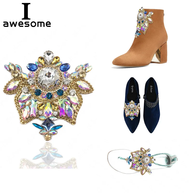 

Shining Crystal Rhinestone Bridal Wedding Party Shoes Accessories For high Heels Sandals Boots DIY Decorations Shoe's flower