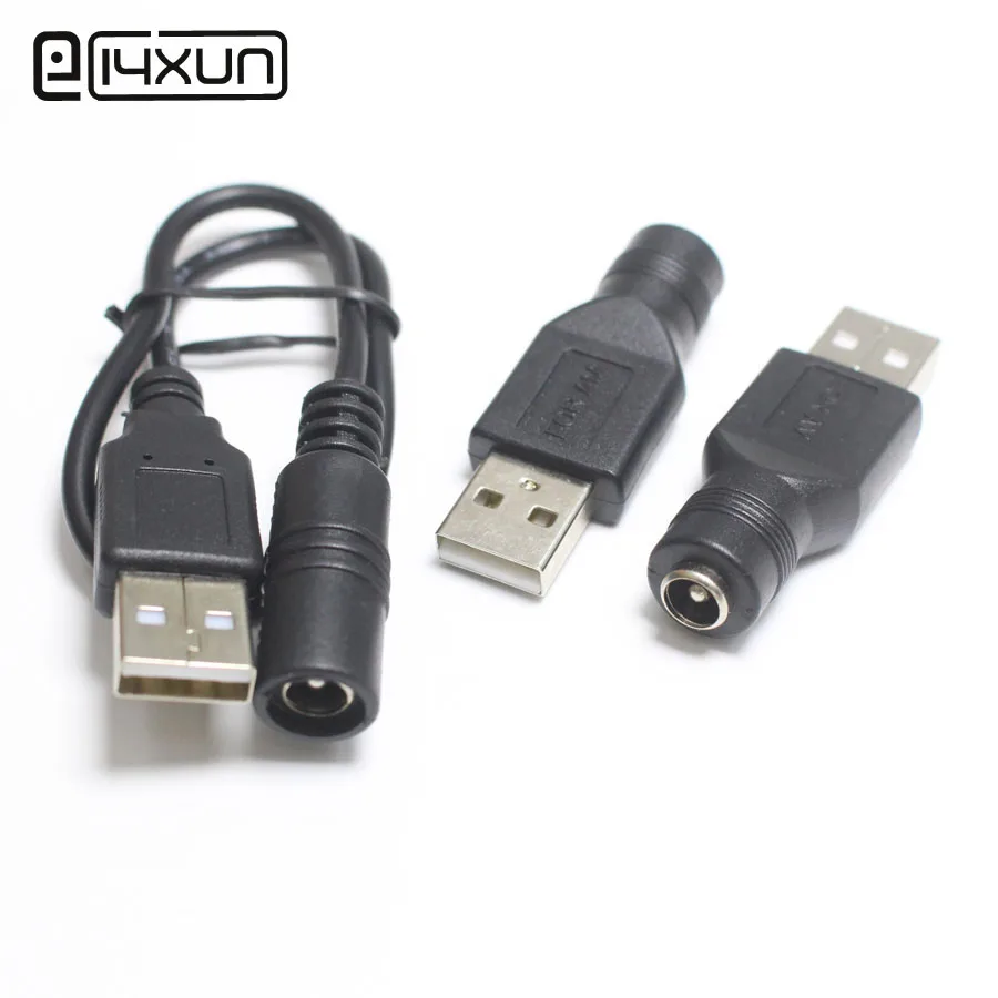 

1pcs 5.5*2.1mm female jack to USB 2.0 Male Plug 5V DC Power Plugs Connector 5.5x2.1mm Charging Audio Adapter for Laptop PC