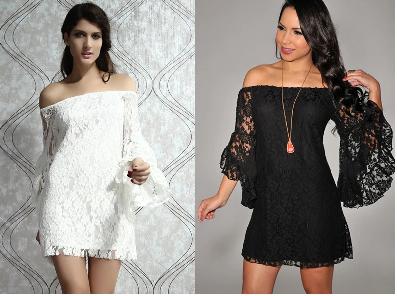 Платье С Кружевными Расклешенными Рукавами Купить