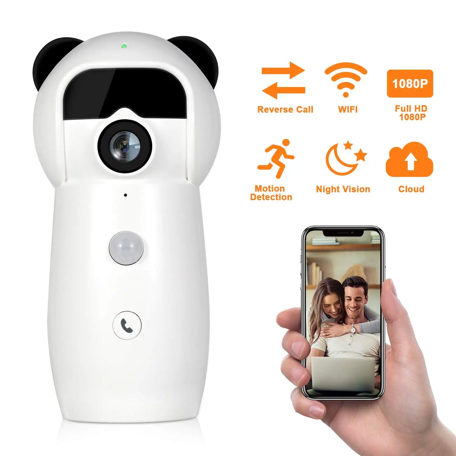 

1080P WiFi Home Security Camera 2MP HD Surveillance CCTV Wireless IP Camera Baby Monitor Remote Monitor with iOS & Android App