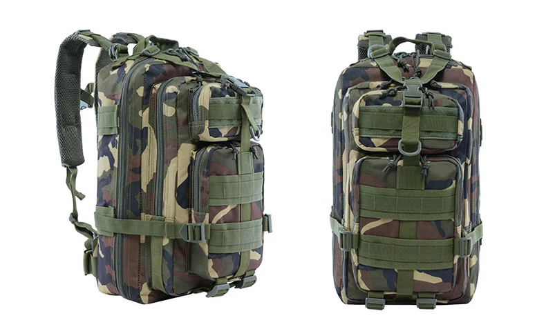 WOODLAND CAMO Открытый 40л 3P Тактический штурмовой пакет рюкзак для мужчин рюкзак для путешествий Molle Военная Сумка Кемпинг Туризм Рюкзак - Цвет: WOODLAND CAMO