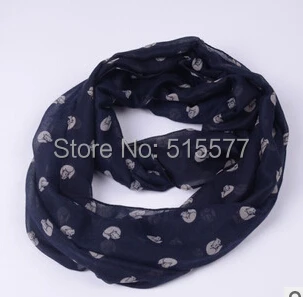 The owl fox printing voile scarf collar | Аксессуары для одежды