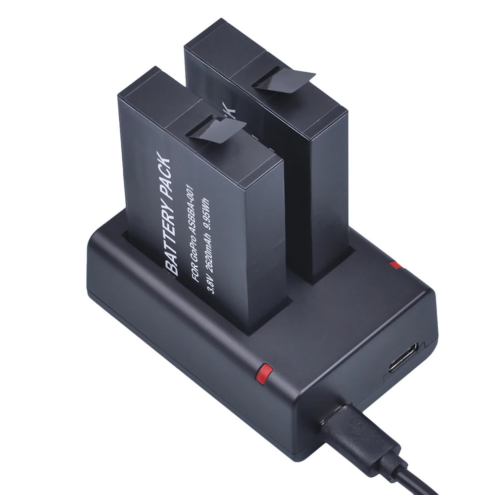 Tectra 2pcs 26mah Gopro Asbba 001 Battery 2 Channal Usb Charger For Gopro Fusion 360 Degree Action Camera Battery Gopro Action Camera Chargergopro Battery Aliexpress