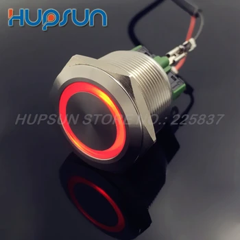 

2pc waterproof 5v 12v 220v 25mm explosion-proof stainless steel led latching push button switch locking switch for car computer