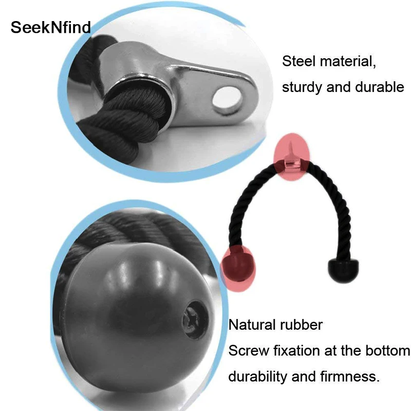 Трос трицепса нажимной вниз шнур брюшные хрусталя кабель крепления бодибилдинг, тренировка оборудование для фитнеса Тяговый канат