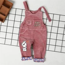 От 1 до 3 лет, коллекция года, весенне-осенняя одежда для маленьких мальчиков вельветовые Детские ромперы комбинезоны для мальчиков и девочек модная детская одежда с героями мультфильмов