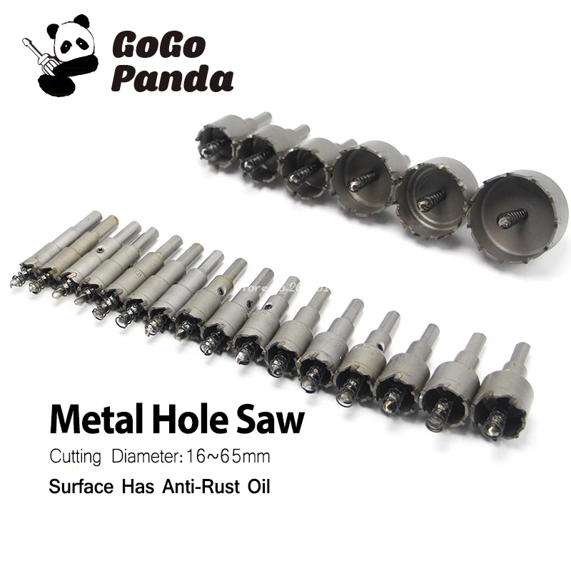 

GOGOPANDA Free Shipping 16-65mm Core Drill Bit Metal Hole Saw Drill Bit for Steel Metal Alloy Cutter Multi tool