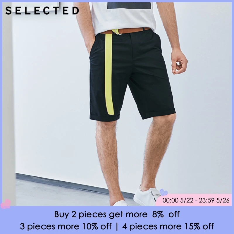 

SELECTED Men's Spring & Summer Slight Stretch Pure Color Shorts |4182SH519