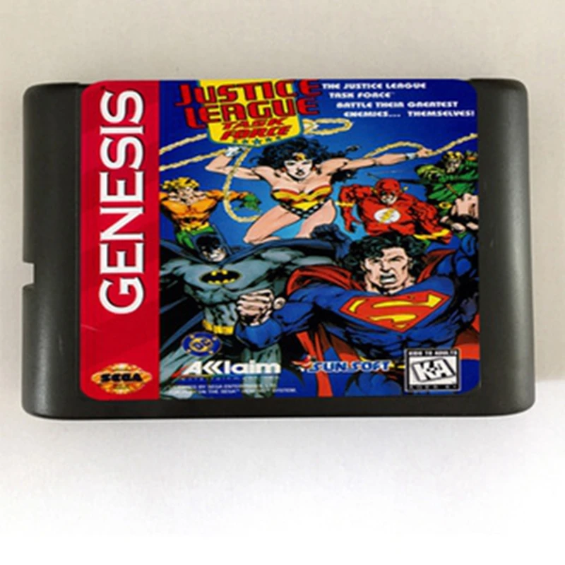 Лига Справедливости игровой картридж новые 16 бит карточная игра для Sega игры Mega
