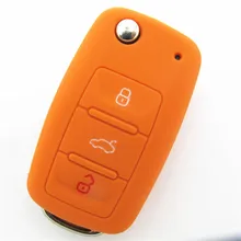 Silicone Car Key Cover for Skoda Fabia superb Rapid Octavia Yeti VW remote control case car