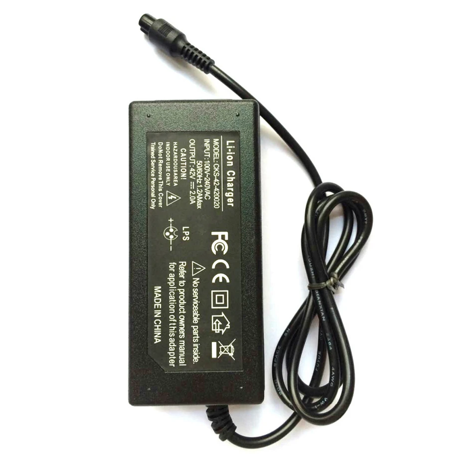 42V 2AH 2000mA Li Ion 100 V 240 E scooter зарядное устройство для самобалансирующихся