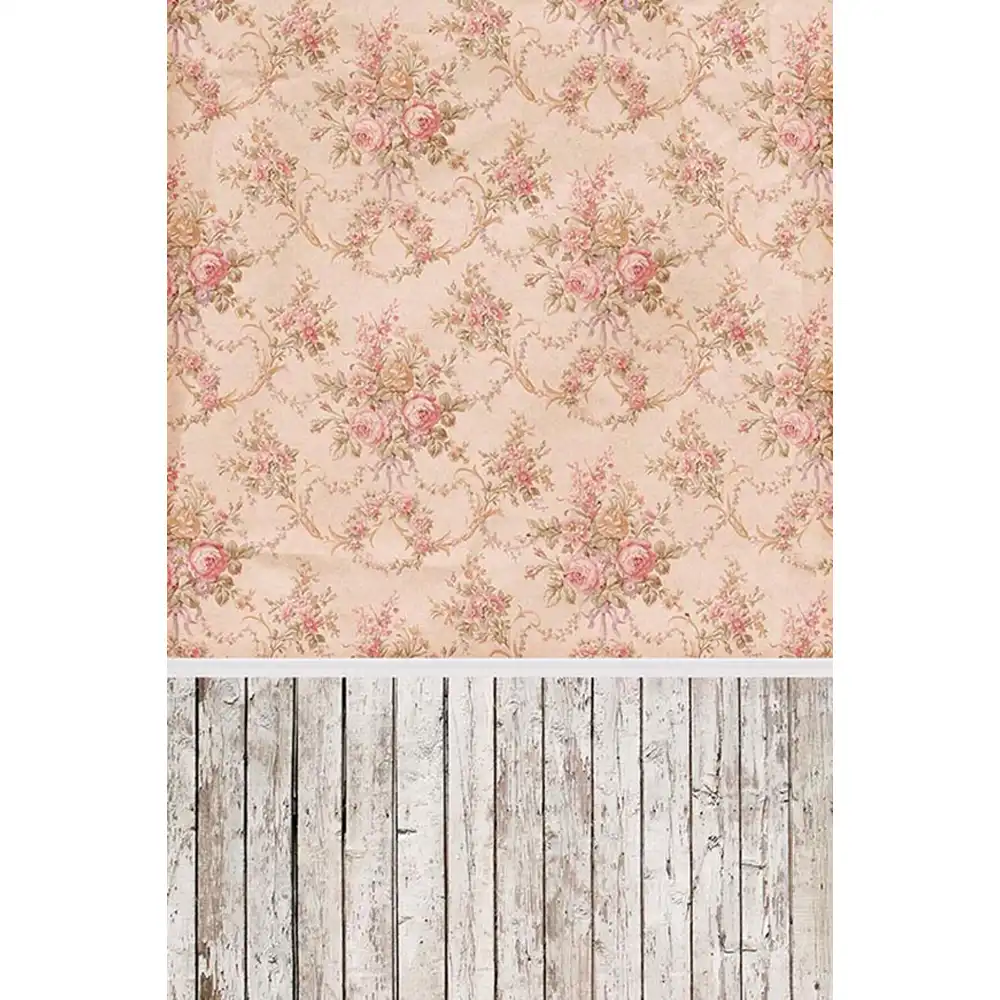 8x8FT Vinyl Backdrop Photographer,Floral,Damask Pattern with Flowers Background for Baby Birthday Party Wedding Studio Props Photography
