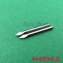 45 Angle 4mm 0 2mm tip Sharp Three Edge CNC Router Carving Tool Engraving Bits 10pcs