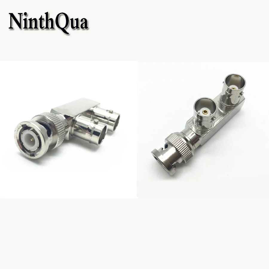 

1pcs BNC Male to Female Plug jack 2 in 1 Monitor Video Cable Connector with Q9 Hex Head Terminals