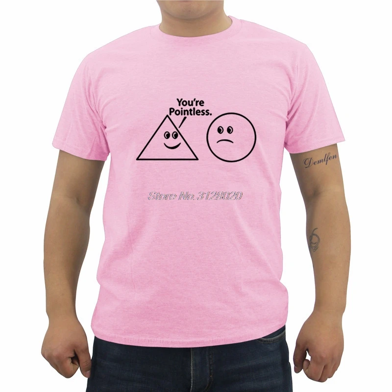 Новинка футболка с надписью You're Pointless Funny Math Sarcastic Nerd Geek модная летняя Мужская