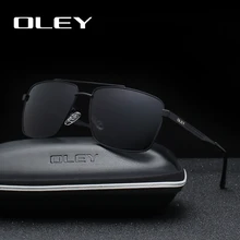 OLEY, Брендовые мужские поляризованные солнцезащитные очки из нержавеющей стали, UV400, зеркальные, для женщин и мужчин, Oculos de sol, принимает логотип на заказ