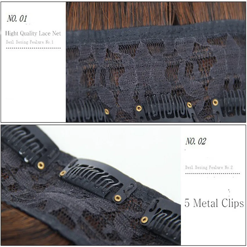 Feibin Clip In Hair Extension Synthetic Hair Piece Long 60cm 24 inches Heat Resistant no47 Free Shipping