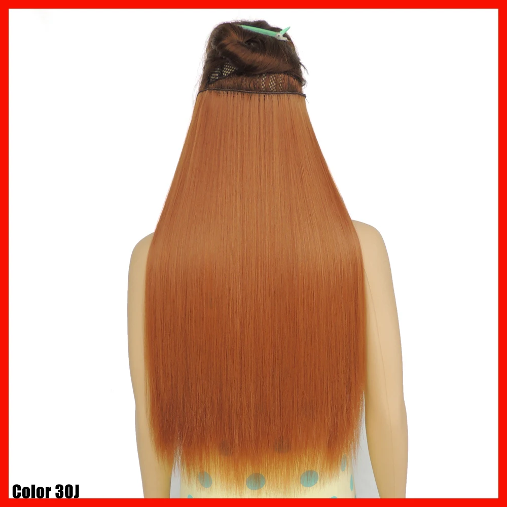 5 clip in hair extensions copper red extentions pieces 24 inch long