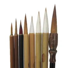 Набор кистей для китайской каллиграфии, набор ручек в стиле клабората для рисования пейзажа, ручка для рисования, пион, принадлежности для рисования