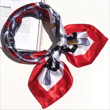 Fashion 19Styles Women Girl Elegant Square Printing Korean style Hotel Waiter Flight Attendants Business Imitate Silk Scarf Gift