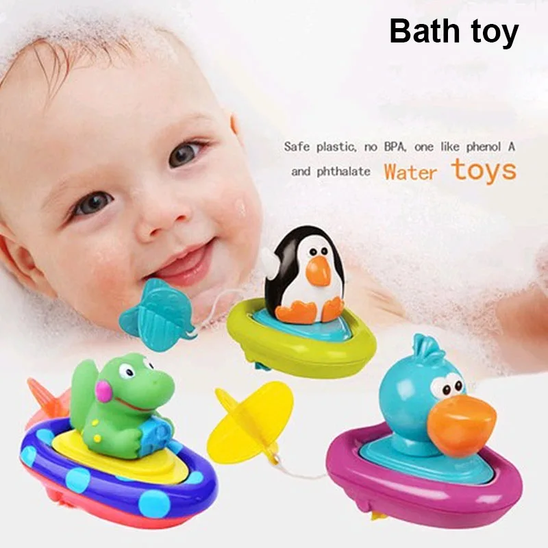 Brand Baby bath toys children play in the water swimming boat ship