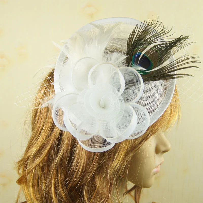 peacock wedding hat