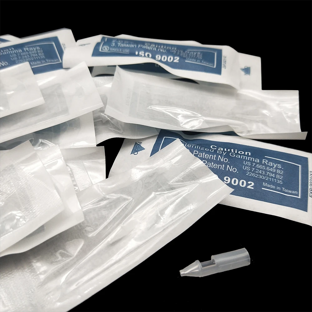 

50 pcs Universal Cross Mouth Needle Tips Permanent Makeup Eyebrow and Lip Merlin Tattoo Machine Needle Caps